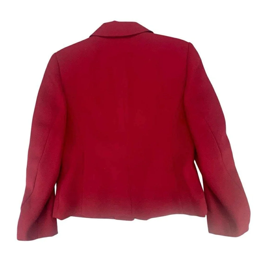 Vintage Conrad C Petite Red Blazer‎ Jacket Women's Size 8 Business Career